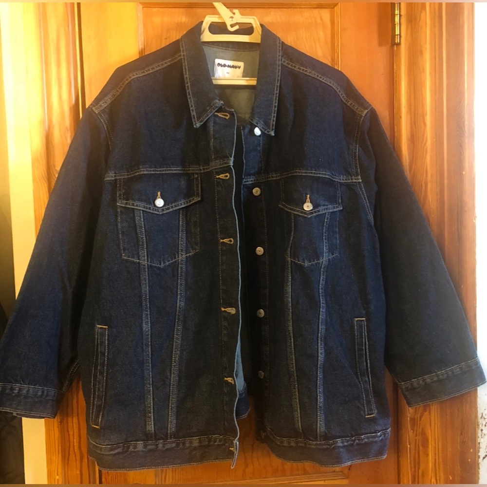 Old Navy Dark Blue Denim Jacket (plus size)